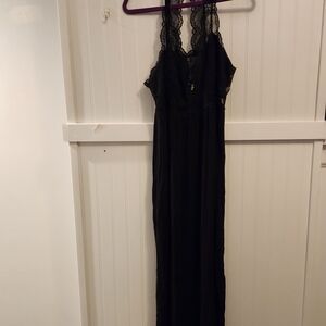 Thalia Sodi Black Lace Trim Nightgown Size XXL